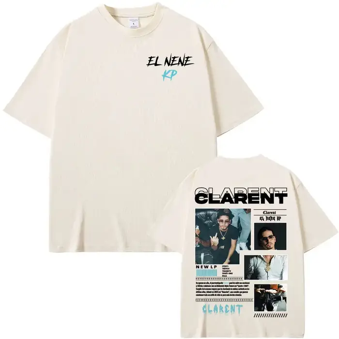 Rappeur CLARENT Album 2025 Tour Merch T-shirt vêtements pour hommes mode Hip Hop rétro T-shirts unisexe coton ample
