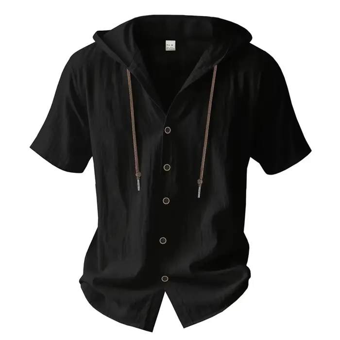 Chemise en coton et lin pour hommes