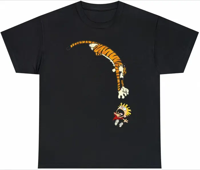 Calvin et Hobbes Comics Fan 90s Vintage drôle T-Shirt hommes femmes unisexe col rond manches courtes