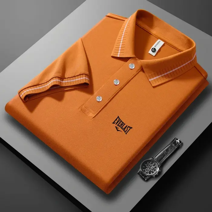 Polo Homme de Luxe à Manches Courtes avec Lettres Gaufrées, Léger et Respirant, Nouvelle Collection,
