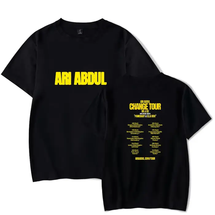 Ari Abdul Change tour Merch Tshirt pour hommes et femmes, hauts à manches courtes