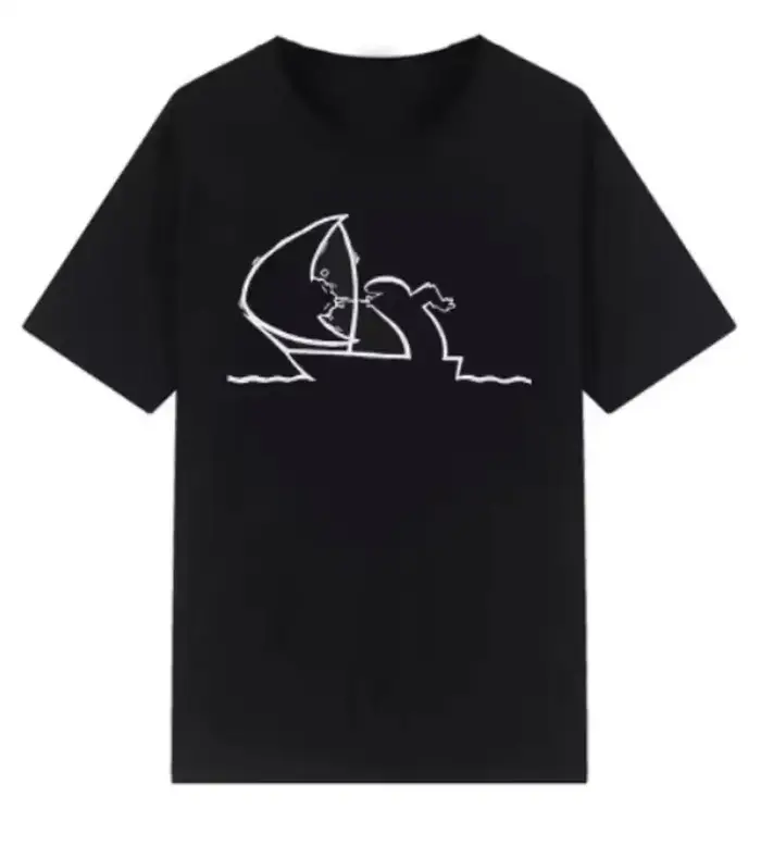 T-shirt créatif La Linea The Line Osvaldo Cavandoli TV pour hommes