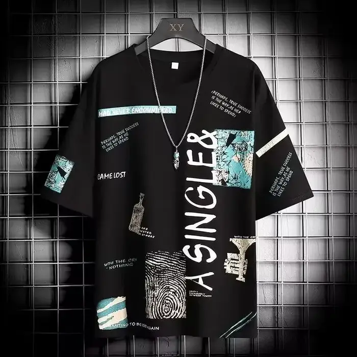 T-Shirt à Col Ras du Cou pour Homme