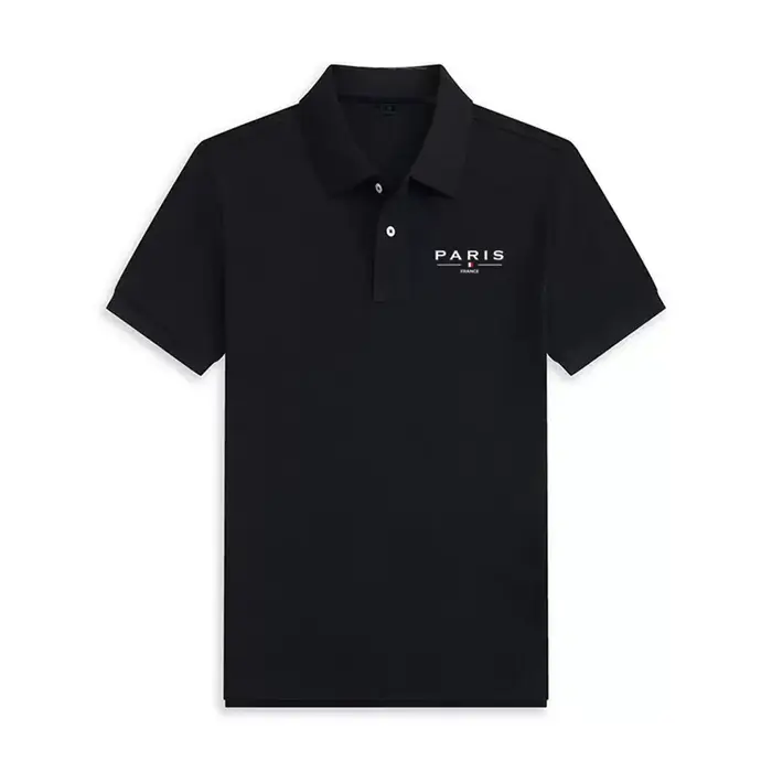 Polo à manches courtes pour hommes, de haute qualité, imprimé Paris, mode d'été, décontracté, confor
