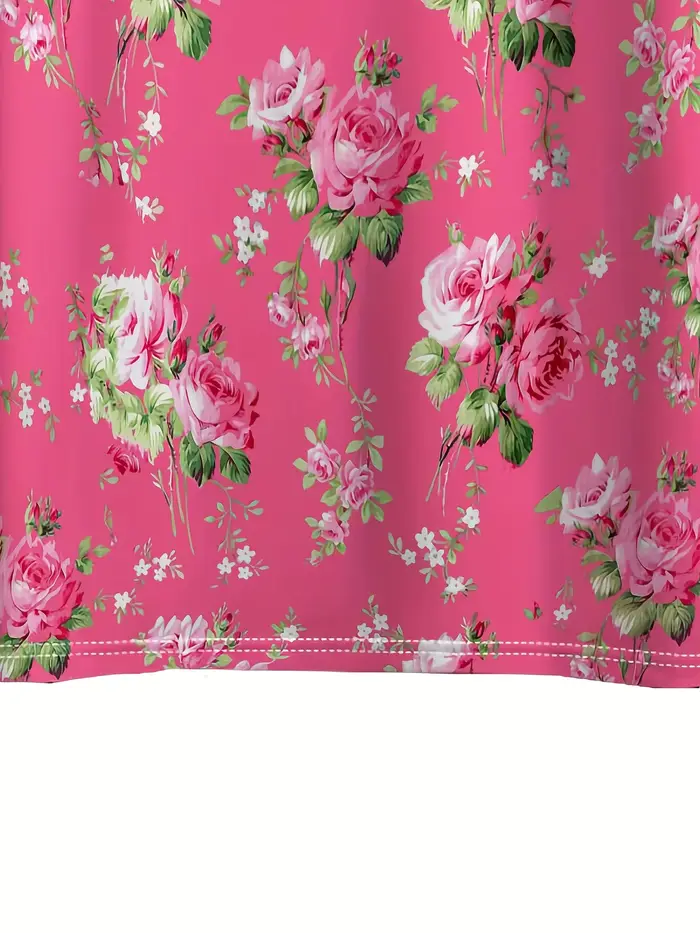 T-shirt pour femme - Motif floral rose