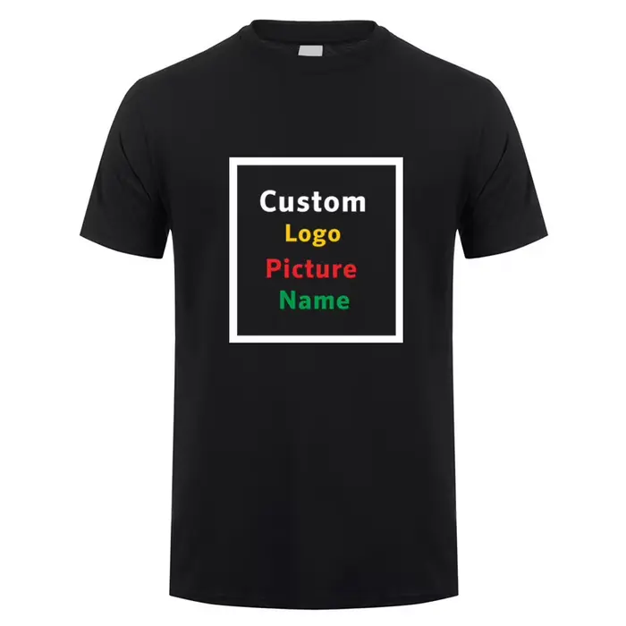 T-Shirt personnalisé faites votre conception Logo texte hommes imprimer équipe d'entreprise