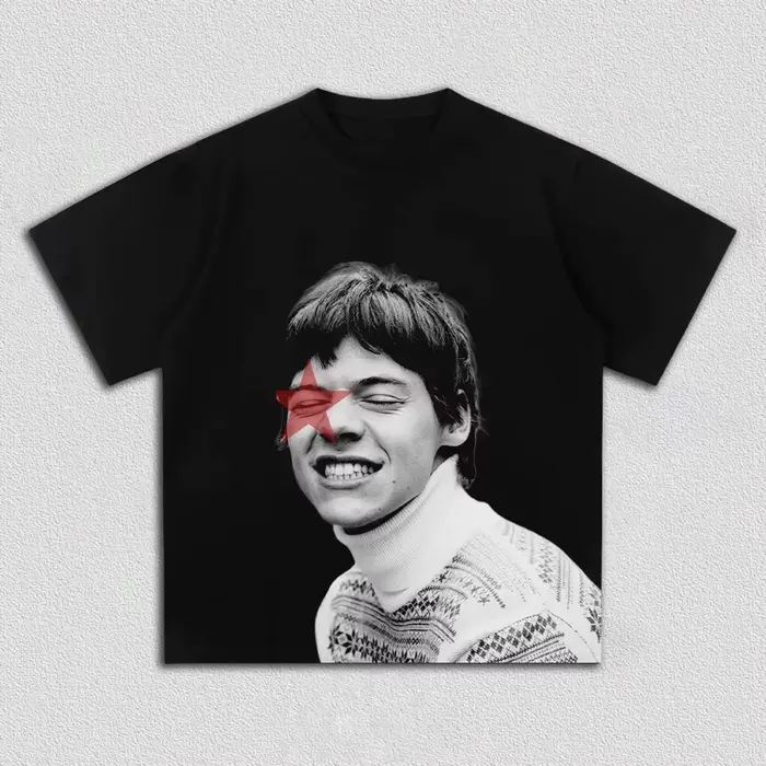 T-shirt graphique Harry Styles Red Star 2026 Merch en coton unisexe pour hommes et femmes, T-shirt Y