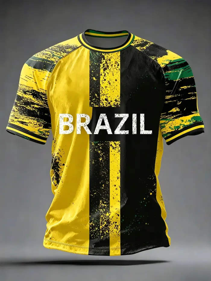 Nouveaux Maillots de Football Brésil Homme Été 2026 – T-shirts Classiques God Brazil à Manches Courtes
