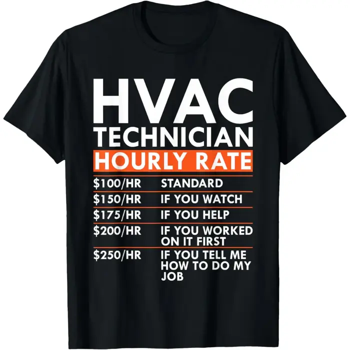HVAC technicien mécanique t-shirts hommes coton Humor Streetwear t-shirt à manches courtes unisexe ample réparation