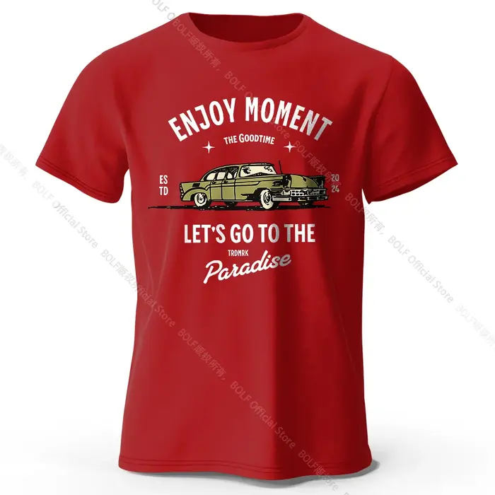 T-Shirt imprimé Enjoy Moment pour hommes