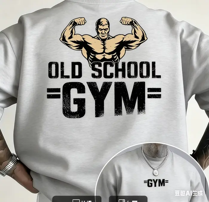T-shirt de fitness rétro pour homme