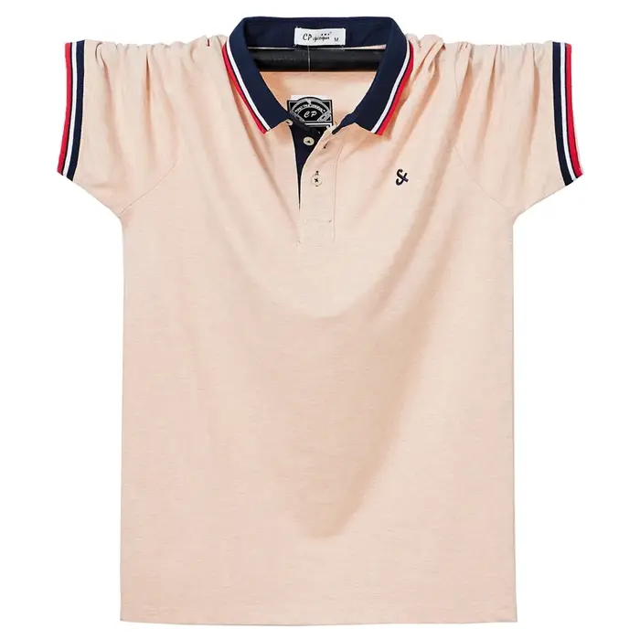 Polo à manches courtes pour homme, décontracté, broderie, nœud, 95% coton, été, grande quantité