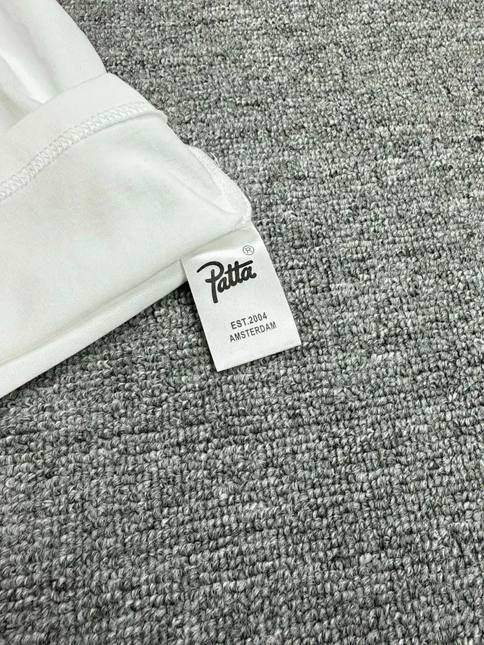 T-shirt PATTA décontracté streetwear de haute qualité, col rond, imprimé logo, manches courtes, livraison rapide