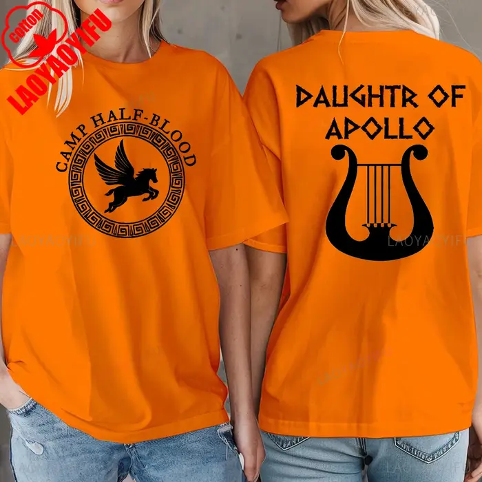 Camp demi-sang mythologie grecque fille graphique t-shirts été femme homme mode décontracté extérieur respirant coton T-shirt