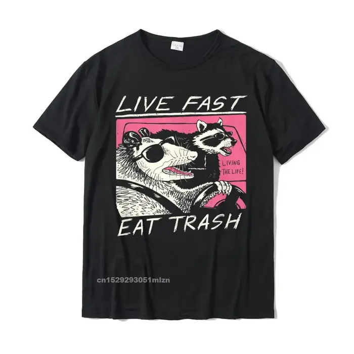 Vivez rapide! Manger des déchets! T-Shirt offre spéciale nouveau