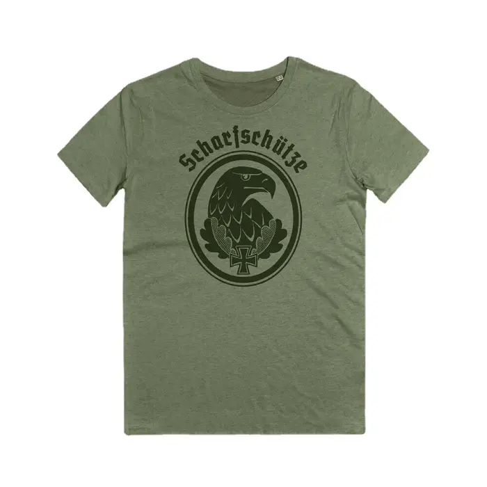 T-shirt avec badge de Sniper de Scharfschuetzen Marksman.