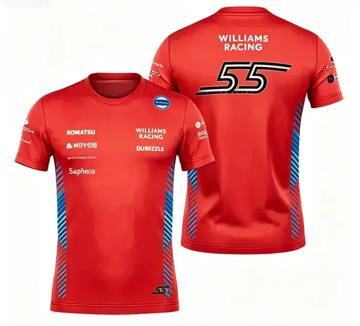 T-shirt d'équipe 2026 Carlos, maillot de la Formule Barcelone 2025, T-shirt pour hommes, femmes, enfants, fans, T-shirt imprimé en 3D