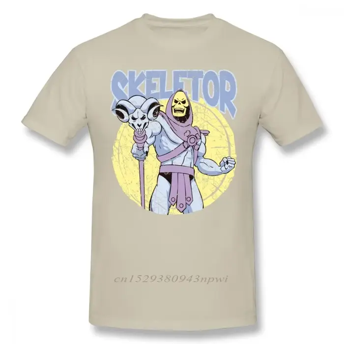 SKELETOR T-shirt à manches courtes pour hommes, T-shirt graphique drôle, T-shirt de plage en coton, 