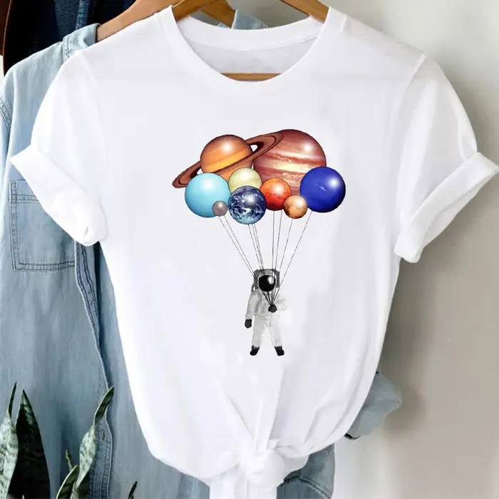 T-shirt étoile dorée couleur d'été mode or étoile à cinq branches Cool nouveau Style Style étranger veste courte femme Ins surdimensionné