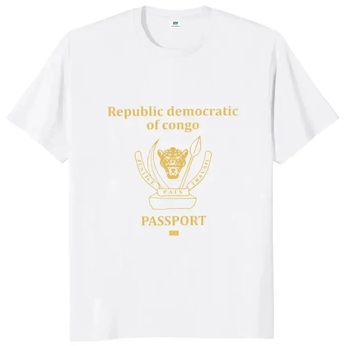 T-Shirt Décontracté pour les Amoureux du Congo, 100% Coton, 42830
