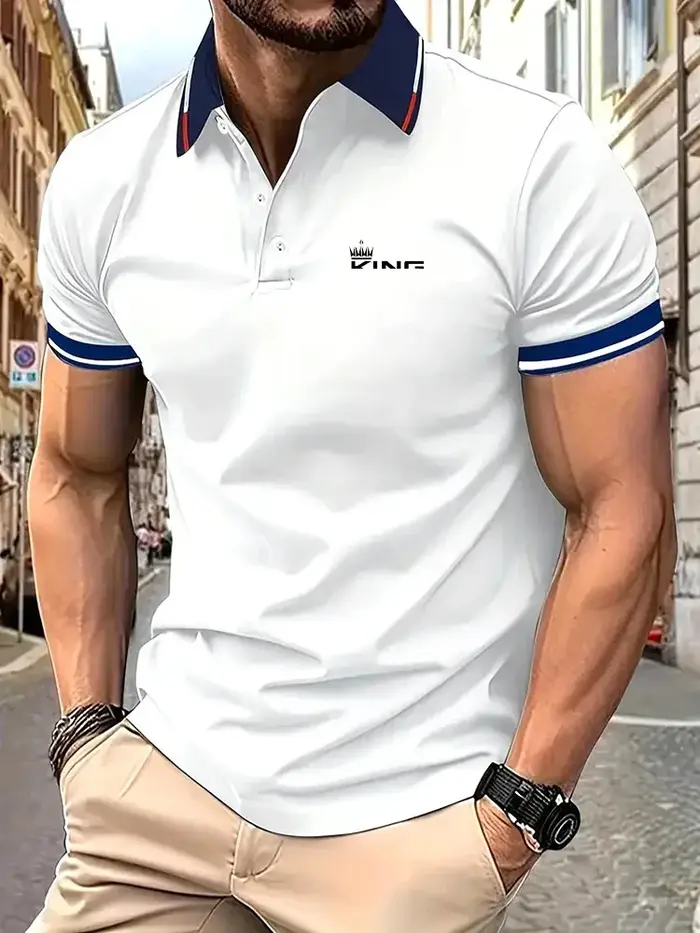 Polo décontracté à manches courtes pour homme : classique