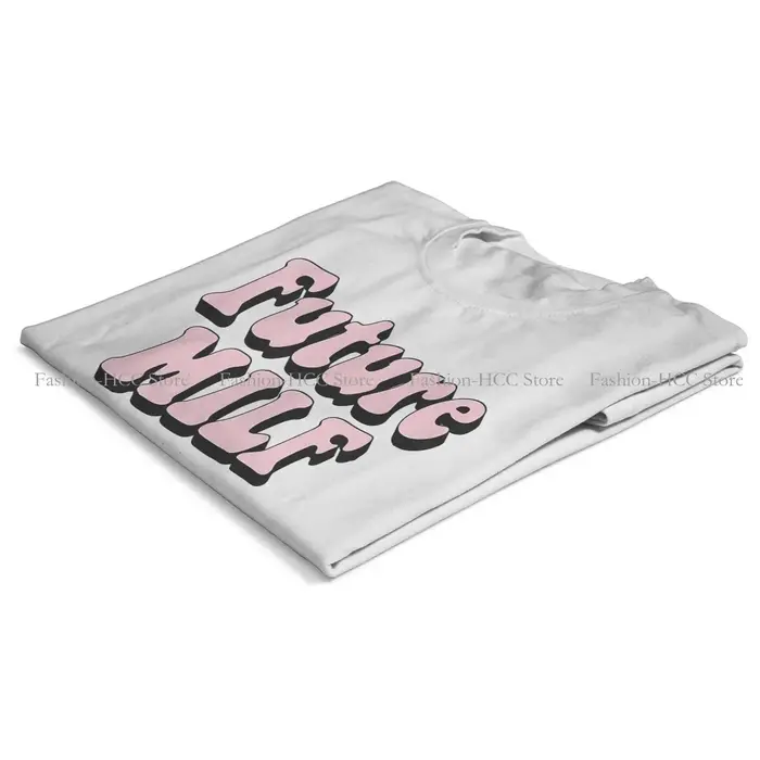 T-shirt en polyester imprimé Future Milf pour femme, streetwear décontracté cool