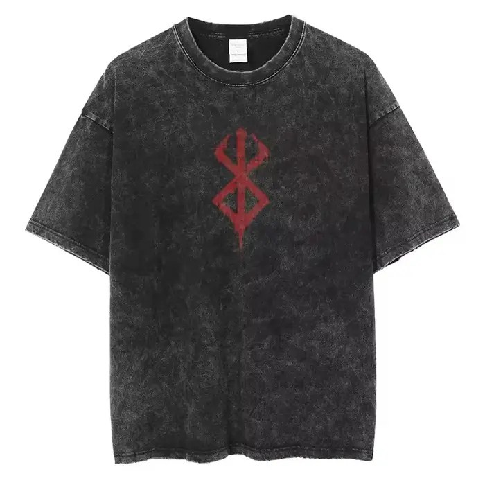 T-shirt Berserk Anime délavé pour homme
