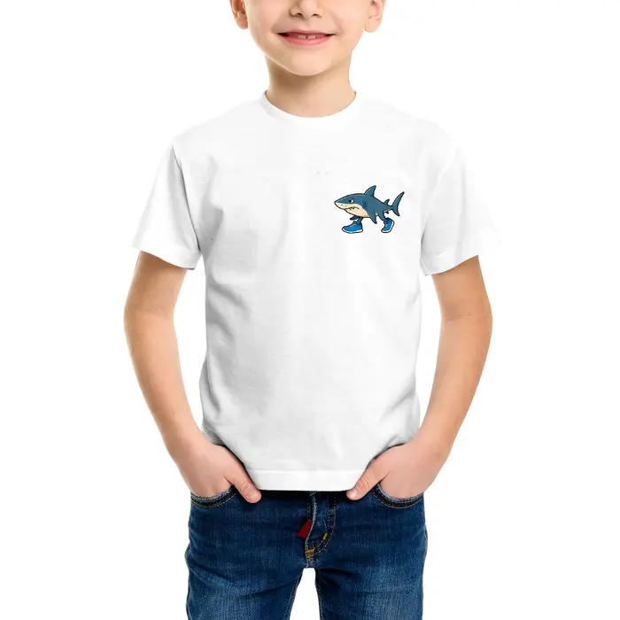 T-shirt tendance à imprimé requin 3D, imprimé avec des éléments de requin, nouveau t-shirt d'été pou