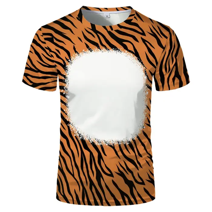 T-Shirt à manches courtes pour impression de Logo, blanc, à rayures, à la mode