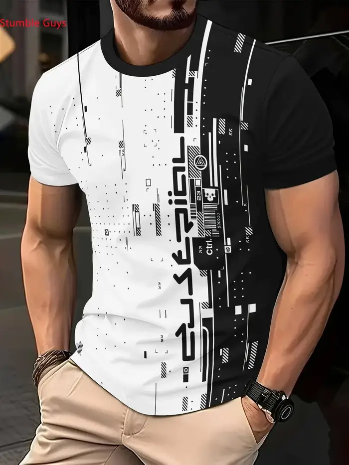 T-shirt de sport athlétique pour homme, manches courtes, respirant, séchage rapide, imprimé décontra