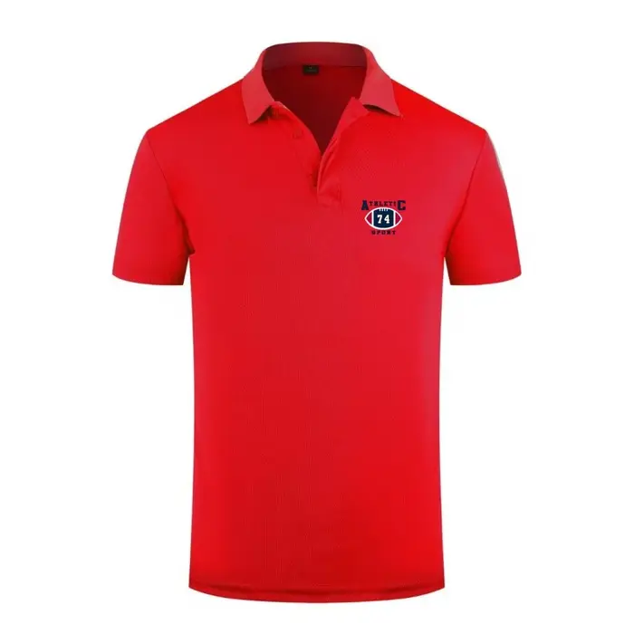 Nouveau Polo Athlétique Homme 2026 Sport 74 Logo Football Respirant Séchage Rapide T-shirt Décontracté pour l'Été