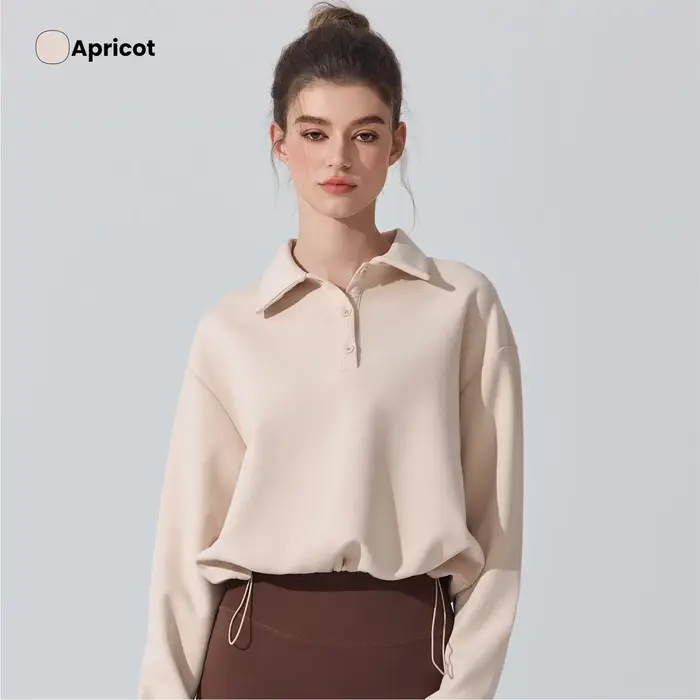 Sweat-shirt à col Polo pour femmes
