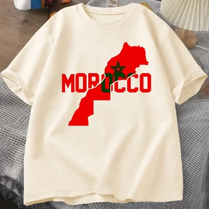 T-shirts graphiques drapeau du Maroc pour hommes et femmes