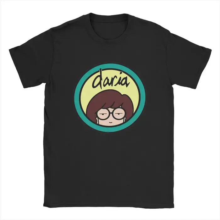 Dessin animé d-darias Logo t-shirt hommes coton t-shirt style décontracté col rond fort bravoure MTV