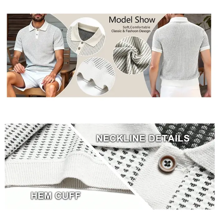 Nouvelles chemises en tricot pour hommes