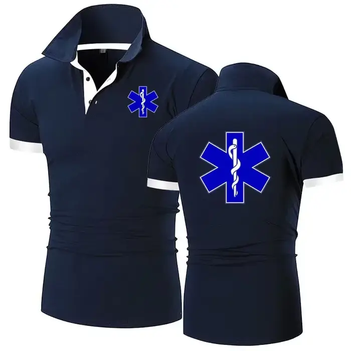 EMT Paramedic Services médicaux d'urgence polo hommes t-shirt style décontracté de haute qualité correspondant couleur coton homme revers petit haut