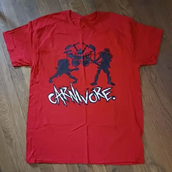 T-shirt rouge de toutes tailles pour Fan Bl897, groupe Carnivore