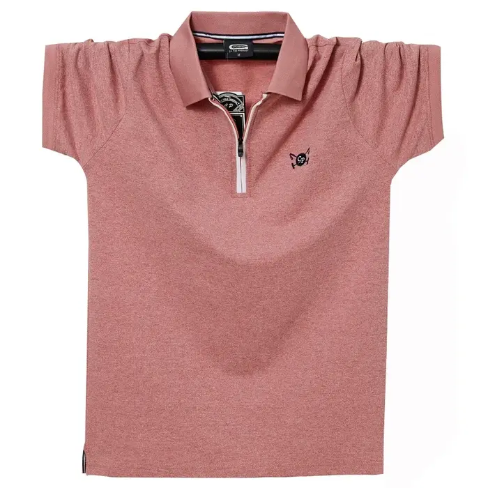 Polo Décontracté à Manches Courtes pour Homme, Vêtement à Revers, Fermeture Éclair, Respirant, Demi-Manches, 4XL, 5XL, 6XL, Nouvelle Collection Été