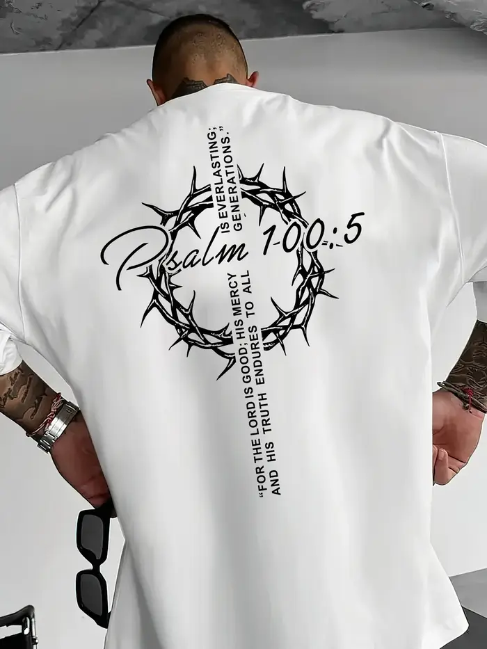 T-shirt oversize croix gothique pour homme, streetwear, motif religieux, style Harajuku, coupe ample
