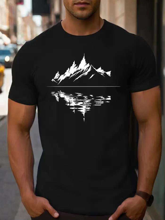 T-shirt décontracté pour homme de style américain rétro - Tendance été 100% coton pur