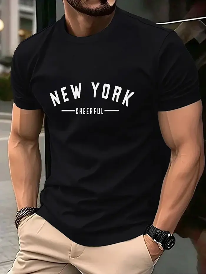T-shirt pour homme de haute qualité 100% coton à manches courtes