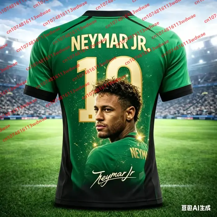 T-shirt de football Neymar respirant et à séchage rapide, adapté à l'entraînement et aux matchs de f