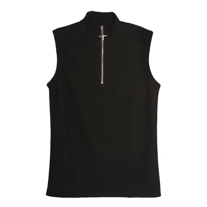 High Street Zipper Patchwork Tank Tops Men's Summer New Sleeveless Solid Simplicity Casual Pullovers