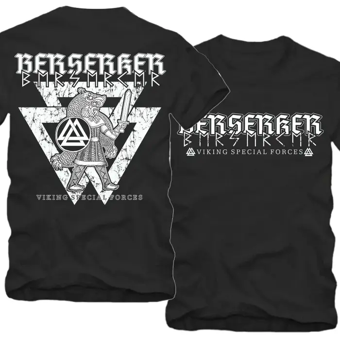 Odin Thor Ragnar Forces Spéciales Guerrier Nordique Berserker T-Shirt 100% Coton O-cou D'été Manches
