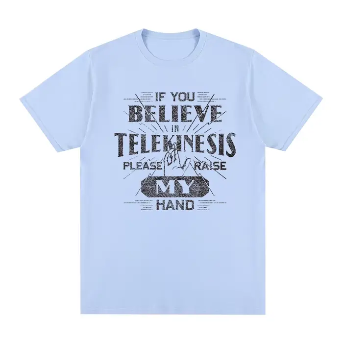 T-shirt Tom Holland pour hommes et femmes, T-shirt en coton, Si vous croyez en TelekinOutre, s'il vo