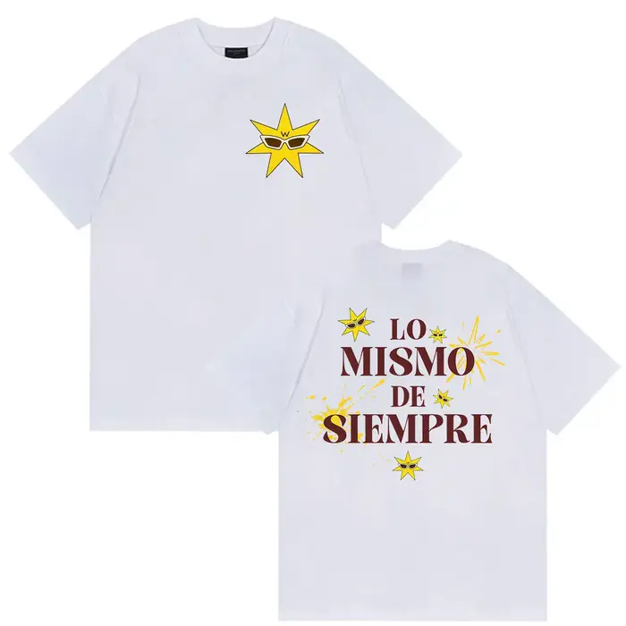 T-shirt imprimé Mora Lo Mismo De Siempre Tour 2026 pour hommes et femmes