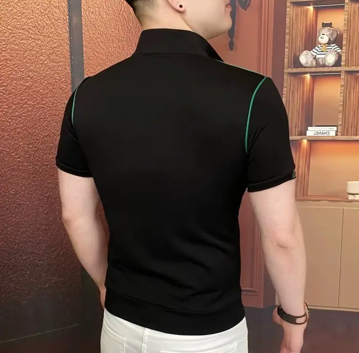 Polo brodé à col pour homme