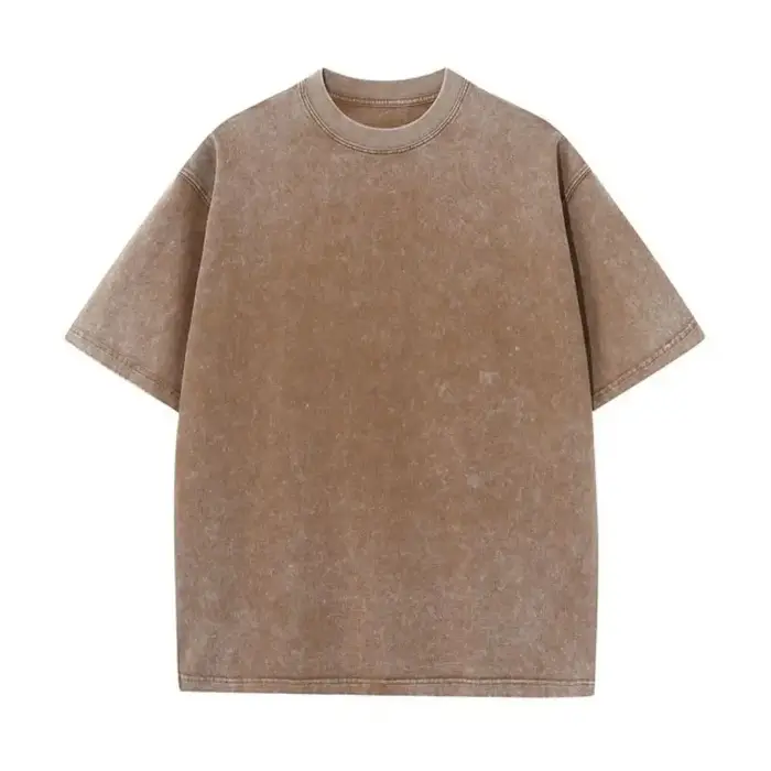 T-shirt rétro en coton pour hommes et femmes, manches à épaules tombantes, t-shirts vintage à manche
