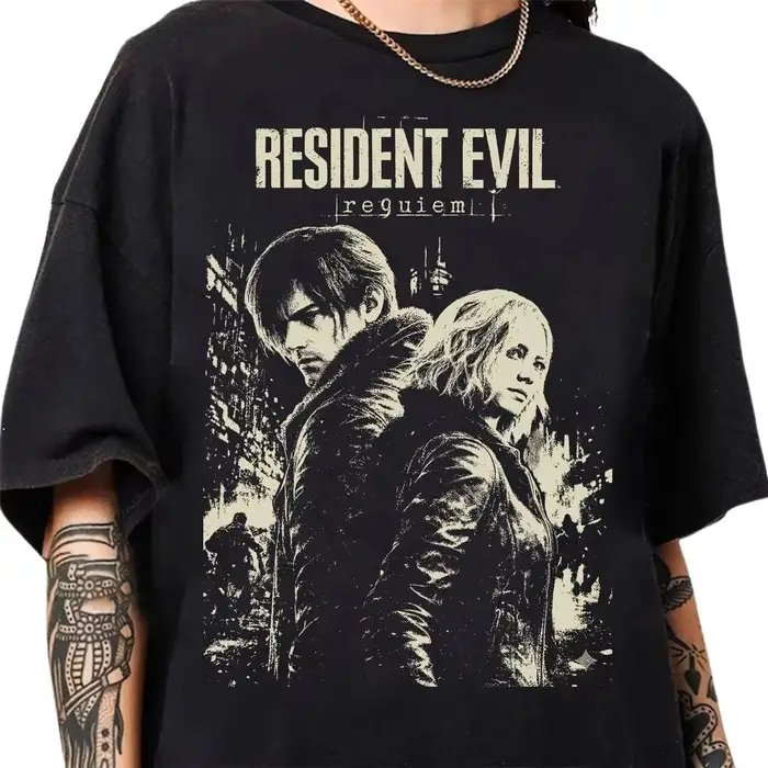 T-shirt rétro Resident Evil Requiem pour hommes et femmes