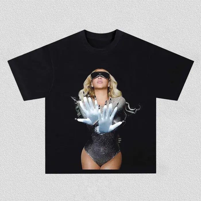 T-shirt graphique Beyoncé Renaissance Tour pour hommes et femmes, en coton, à manches courtes, style